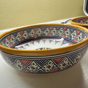 Fes Naji (sometimes “Art Naji” / “Fes Naji”) Hand-painted Bowls